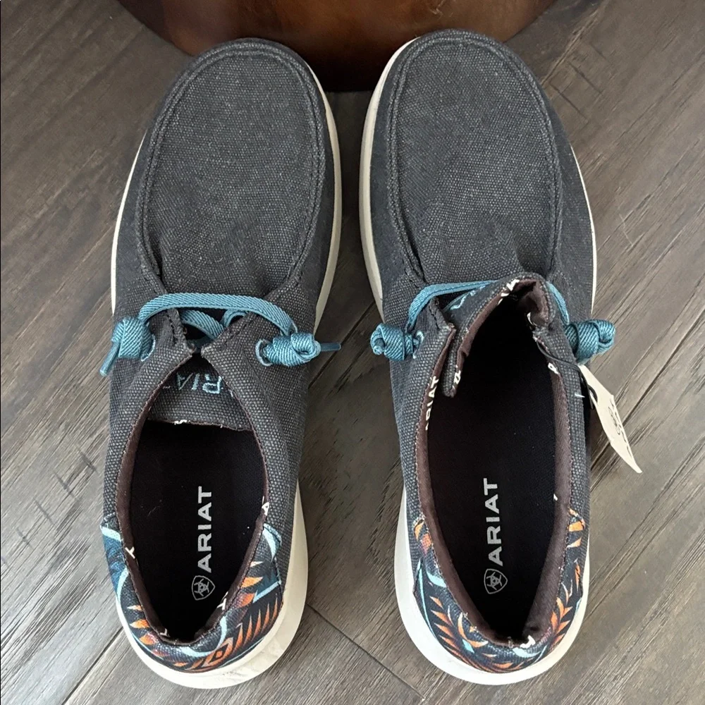Ariat Hilo Stretch Lace Charcoal Blue/Blue Aztec,FLX Foam Sole,cushioned insole
